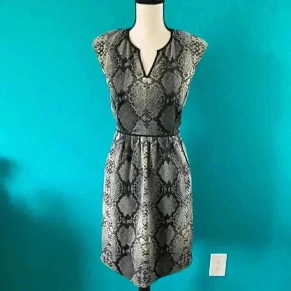 Rebecca Taylor Snake Print Sheath Dress in size 2 - Picture 2 of 7